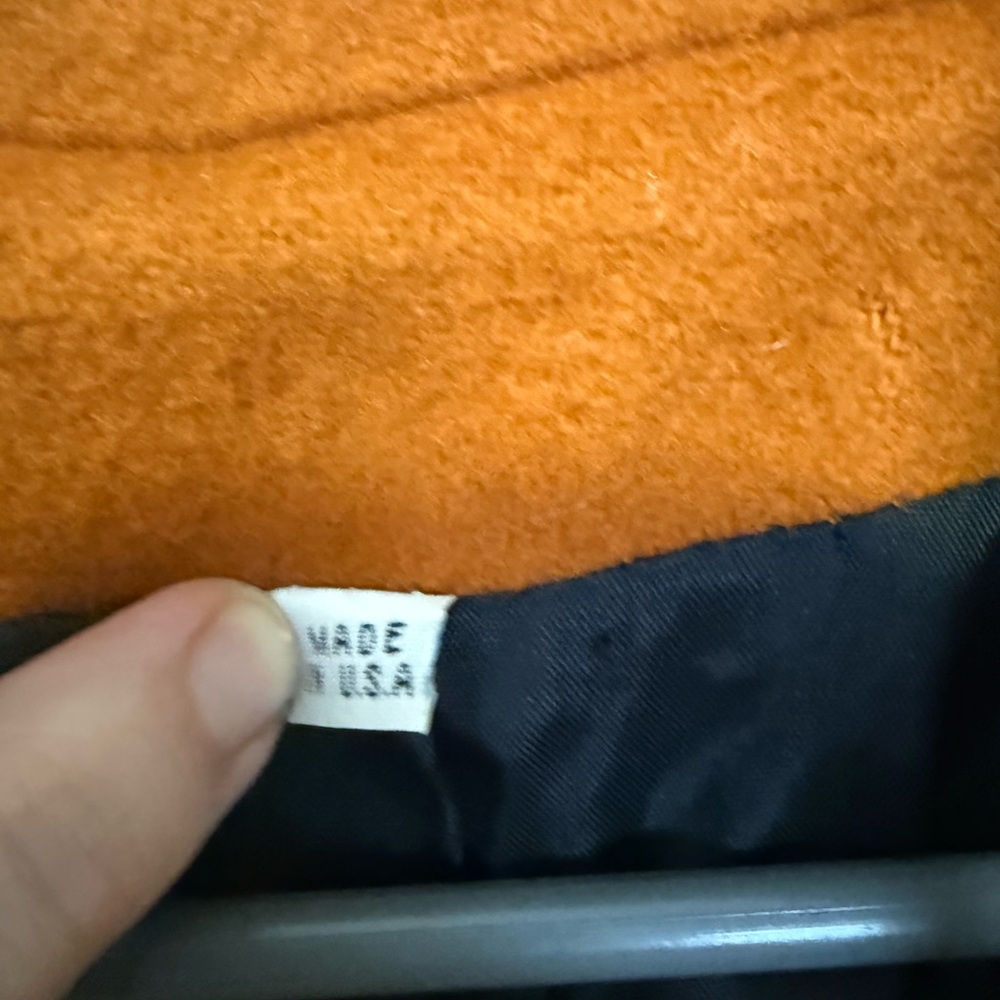 Rust Orange Open Front Coat 100% wool - Picture 4 of 4